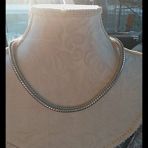 NWT 12" silvertone thick snake chain necklace